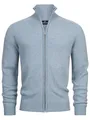 KRONSTADT Herren KSDorsey Klassische Strickjacke aus Wollmix mit Stehkragen | Übergangsjacke für Männer Blue Shadow Mix, M