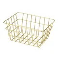 Wenko-Wenselaar GmbH & Co. KG WENKO Viana Badkorb, Glamouröser Aufbewahrungskorb für Bad, Gäste-WC und den gesamten Haushalt, Farbe: gold 24369100