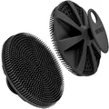 INNERNEED Körperschrubber aus weichem Silikon in Lebensmittelqualität, Duschbürste, Handreinigungsbürste für die Haut, sanftes Peeling und guter Schaum, Schwarz