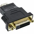InLine® Adapter HDMI™Stecker zu DVI Buchse 4K2K kompatibel vergoldetet schwarz