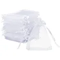 120 x Organza Säckchen Weiß Organzabeutel Schmucksäckchen Geschenktüten - 7 x...