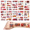 Feuerwehrauto Tattoos für Kinder, 10 Blätter Feuerwehrwagen Temporäre Tattoos, Kinder Tattoo Hautfreundlich, Schultüte Füllung, Mitgebsel Kindergeburtstag
