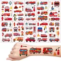 Kinder Feuerwehrauto Temporäre Tattoos - 10 Blätter Hautfreundlich