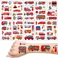 Feuerwehrauto Tattoos Kinder  10 Blätter Party Tattoos