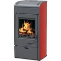 Plamen Gusskaminofen Vesta Rot und 9 kW
