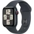 Apple Watch SE GPS + Cellular 40mm Midnight Aluminium Case mit Midnight Sport Band - Schwarz