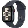 Smartwatch APPLE "Watch SE (2024)", schwarz (mitternacht), Smartwatches, 40mm, Cellular, S/M, Sport Band, Topseller
