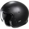 HJC Motorrad Helm V31 Solid Gr. M Retro Jethelm mit Sonnenblende schwarz matt