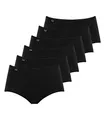 Sloggi Damen Slips 24/7 Cotton Midi Slip 8301QG65 6er Pack, Farbe:Schwarz, Wäschegröße:40, Artikel:-0004/04 Black