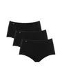 Damen Unterhose 24/7 Cotton Midi , Baumwolle, 3Pack, 40, Schwarz