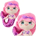Lean Plüsch Meerjungfrau Kuschelschwanz In Pailletten Rosa Und Lila 28Cm