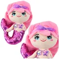 Lean Plüsch Meerjungfrau Kuschelschwanz In Pailletten Rosa Und Lila 28Cm