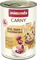 Nassfutter für Katzen animonda Carny Rind Huhn Entenherzen 6x400g