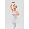 tanzmuster Tüllkleid Ballett Tutu Kim mit Glitzersteinen Ballettkleid für Mädchen weiß 140/146