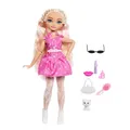 Barbie Dream Besties Malibu Modepuppe und Accessoires, beweglich mit blonden Haaren und Spielteilen zum Thema Make-up, JKP50