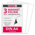 3er Set Magnet-Folie in DIN A4 I magnetisch, weiß beschichtet beschreibbar