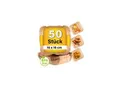GOURMETmaxx Backpapier-Schalen für Heißluft-Fritteusen 50er-Set 16x16x4,5cm braun