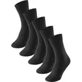 Schiesser 5er Pack Bluebird Socken Langanhaltende Frische, Druckfreier Bund, Besonders pflegeleicht - Schwarz - 43-46