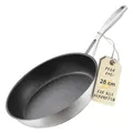 SILBERTHAL Bratpfanne Induktion 28 cm - Beschichtete Pfanne - Edelstahl - Für alle Herdarten und Ofenfest