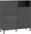Highboard HOME AFFAIRE "viel Stauraum, Soft Close, 2 Türen und 2 Schubkasten", anthrazit, Sideboards, B/H/T: 1.054cm x 117,2cm x 40cm