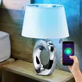 Smart LED Leuchte Dimmer Google Keramik Nacht-Licht RGB Tisch Lampe Alexa Textil