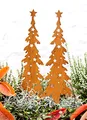 LB H&F Lilienburg 2er Set Weihnachtsdeko Roststecker Rost Metall wetterfest 35cm Tannenbaum Stern (Weihnachtsbaum)