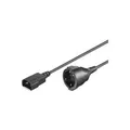 MicroConnect PowerCord - Stromkabel - IEC 60320 C14 zu CEE 7/7 (W) - Wechselstrom 250 V - 1.5 m - Schwarz