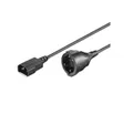 Microconnect c14-schuko M-F, 1.5 m – Kabel (1.5 m, männlich/weiblich, C14 Coupler, 1.5 m, schwarz)