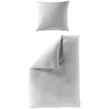 Bierbaum Bettwäsche, Hellgrau, Textil, Uni, 155x220 cm, Oeko-Tex® Standard 100, Oeko-Tex® Made IN Green, pflegeleicht, atmungsaktiv, hautfreundlich, bügelleicht, 100% feinster Baumwollsatin mit Seiden-Finish, weiche und anschmiegsame Oberfläche, edel glänzend, Übergröße, Schlaftextilien, Bettwäsche, Bettwäsche, Satin-Bettwäsche