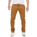 Yazubi Chinohose Herren Chino Dustin in vorgewaschener Optik braun 30