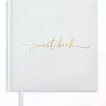 Plantvibes Gästebuch Hochzeit – 72 Seiten Premium Dickem Papier, Es Drückt Nicht Durch, Vintage-Stil, Mit Goldenem Titel - Ideal Für Hochzeiten, Jubiläen, Geburtstage, Taufe