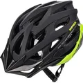 meteor Drizzle Fahrradhelm Herren Damen Kinder-Helm MTB rollerhelm M 55-58 cm schwarz/neongrün - Schwarz/Grün