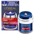 L'Oréal Paris Gepresste Anti-Falten Nachtpflege für ein ebenmäßgies Hautbild und reduzierten Falten in 14 Nächten mit Retinol und Niaciamid, RevitaLift Laser X3, Gepresste Anti-Falten Nachtpflege 50ml