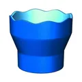 FABER CASTELL WASSERBECHER CLIC & CO BLAU PINSELBECHER WASSER-BECHER SCHULE
