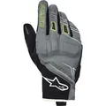 Alpinestars Moblast WP wasserdichte Motorradhandschuhe, schwarz-grau-gelb, Größe 2XL für Männer