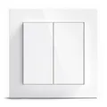 Senic Friends of Hue Smart Home Lichtschalter matt weiß | Kabelloser & batterieloser Hue Schalter und Dimmer für Philips Hue (Zigbee) | Smart Switch flexibel montierbar & dimmbar