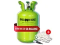 Folat Helium Ballongas Heliumflaschen SETS für bis zu 30-90 Luftballons - Helium, für Hochzeit, Geburtstag, Party für bis zu 30 Luftballons mit Zubehör