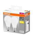 LED E27 60W Warmweiß 2er Pack Matt Nicht Dimmbar OSRAM Classic A