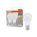 2er-Pack Osram LED E27 Leuchtmittel mattiert warmweißes Licht wie 60 Watt