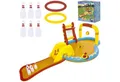 Bestway Wasserspiel Aufblasbarer Spielplatz, 213 cm Breite, Wasserbecken BxT: 213x213 cm, (Spar-Set, 1 tlg., Lernspielzeug), vielseitiger Wasserspielplatz mit Rutsche, Bowling, Bällen & Ringen