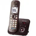 Panasonic KX-TG6821GA Schnurlostelefon Telefon mit Anrufbeantworter mocca-braun