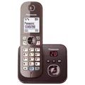 Panasonic KX-TG6821GA Schnurlostelefon mit AB analoges Telefon Festnetz braun