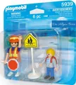 Playmobil 5939 Duo Pack Schülerlotse m. Kind Crossing Guard US selten Neu OVP