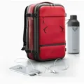 Diablo Chairs Air – Vakuum Rucksack, erweiterbar, diebstahlsicher, 40L, wasserfe Dunkelrot - Dunkelrot