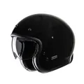 HJC V31 Solid Motorrad Jethelm Gr. XL Schwarz Glanz