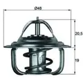Mahle TX187D Thermostat, Kühlmittel