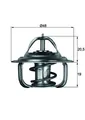 NEU - MAHLE TX187D Thermostat, Kühlmittel für AUDI DAEWOO FORD OPEL SAAB VW
