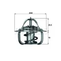 MAHLE Thermostat Kühlmittel mit Dichtung 87°C für Opel Kadett TX 1 87D