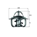 Thermostat Kühlmittel MAHLE TX 1 87D für Opel Audi VW Daewoo Saab Kadett B 50
