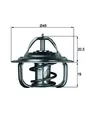 MAHLE TX 1 87D Thermostat, Kühlmittel für AUDI DAEWOO FORD OPEL SAAB VW